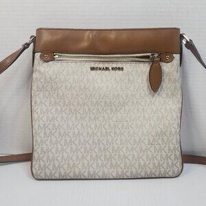 Michael Kors, the Jet Set Signature Logo Small Flat Crossbody Bag